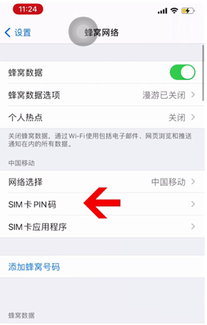 长汀苹果14维修网分享如何给iPhone14的SIM卡设置密码 