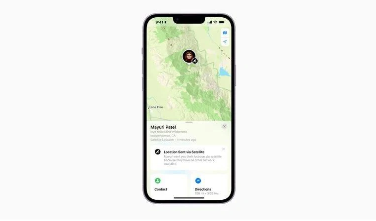 长汀苹果14维修分享iPhone14系列中 FindMy功能通过卫星分享位置方法教程 