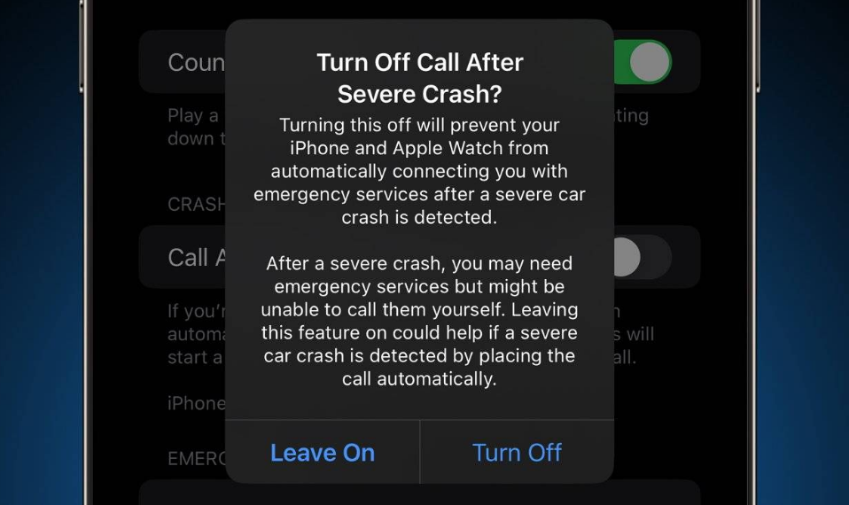 长汀苹果14维修分享 iPhone 14 和 Apple Watch 上关闭崩溃检测 